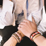 צמיד ורוד לבן