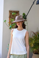 כובע קש חום